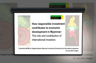 Meeting Between MCRB, International Investors and Myanmar Investment Commission to Discuss Responsible Investment in Myanmar